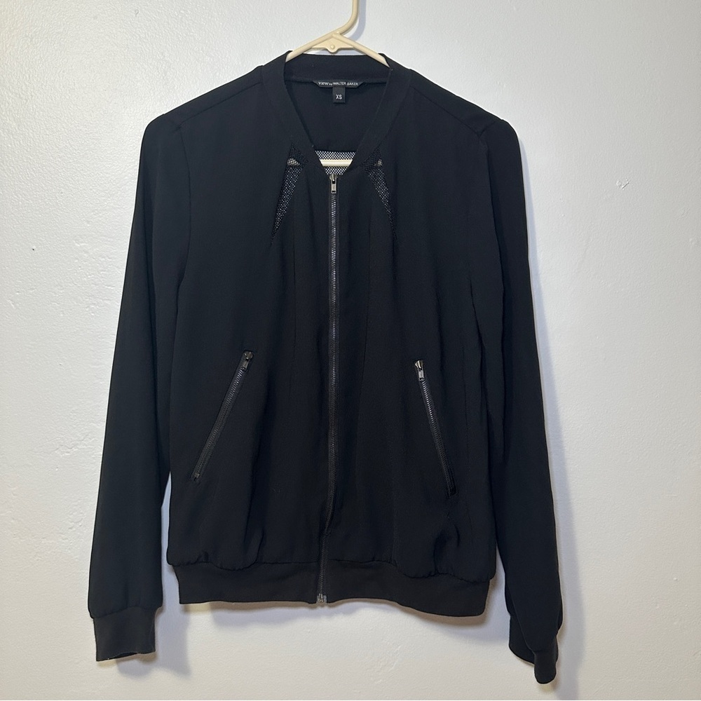 Walter Baker Classic Black Bomber Jacket
